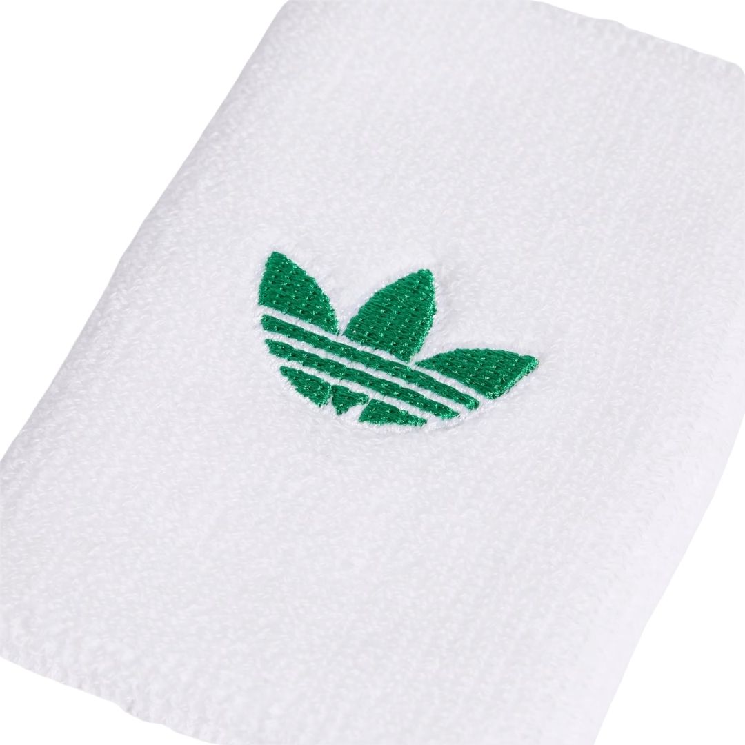 Poignets Adidas Originals Large lot de 2 Blanc Vert