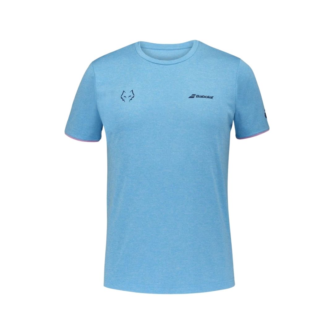 T-shirt Babolat Crew Neck Tee Juan Lebron (cyan blue heather)