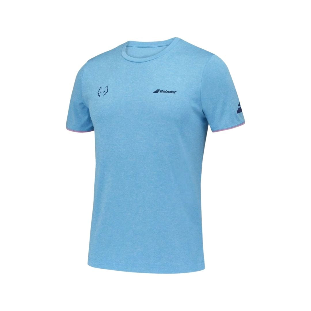 T-shirt Babolat Crew Neck Tee Juan Lebron (cyan blue heather)