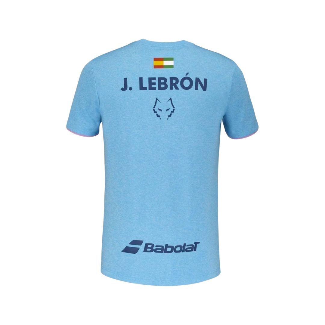 T-shirt Babolat Crew Neck Tee Juan Lebron (cyan blue heather)