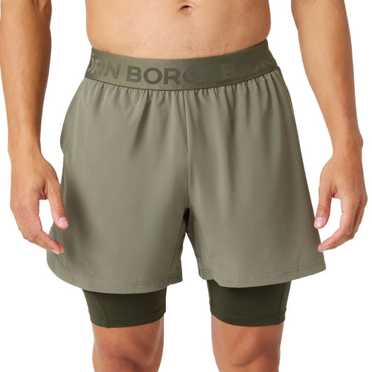 Short 2 en 1 Björn Borg Men (Dusty Olive)
