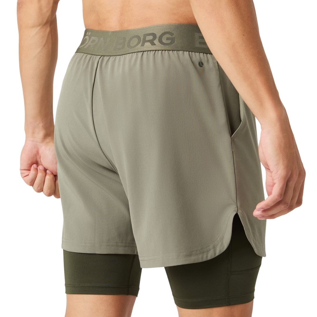 Short 2 en 1 Björn Borg Men (Dusty Olive)
