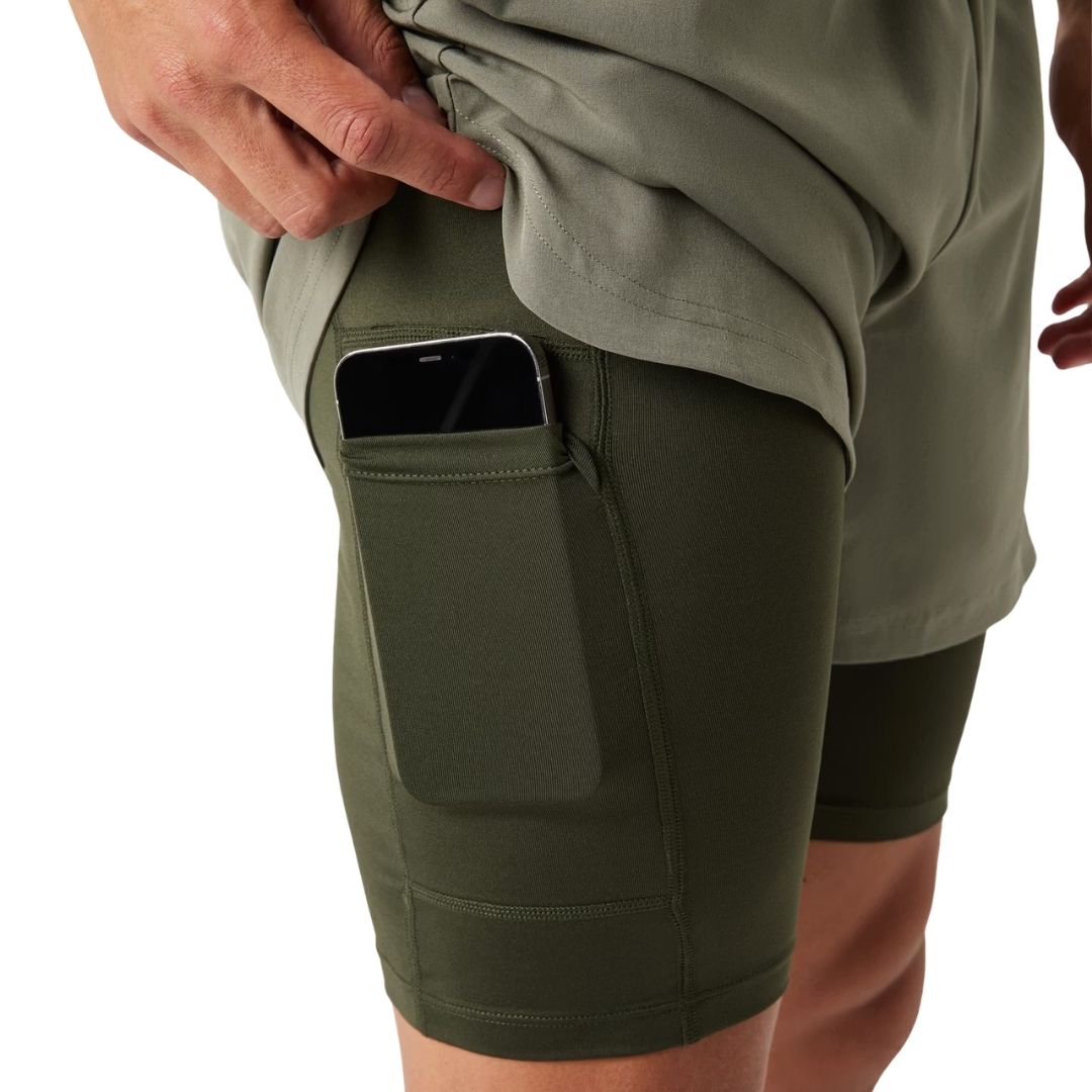 Short 2 en 1 Björn Borg Men (Dusty Olive)