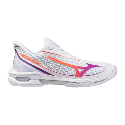 Chaussures Mizuno Wave Exceed Tour 7 CC (W) (White/Dahlia/Lava Orange)