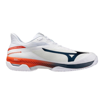 Chaussures Mizuno Wave Exceed Court CC (U) (White/Insignia Blue/Orange)