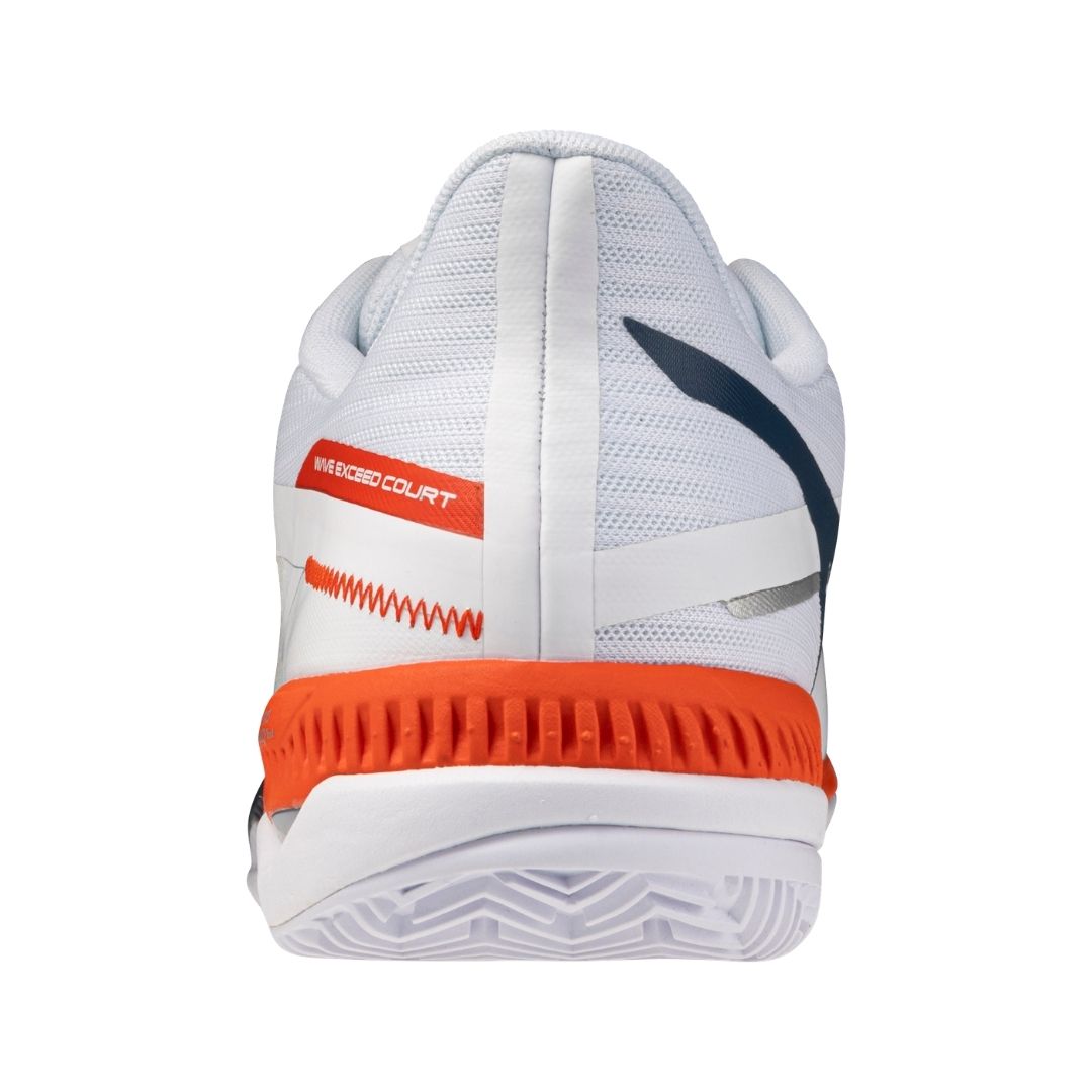 Chaussures Mizuno Wave Exceed Court CC (U) (White/Insignia Blue/Orange)