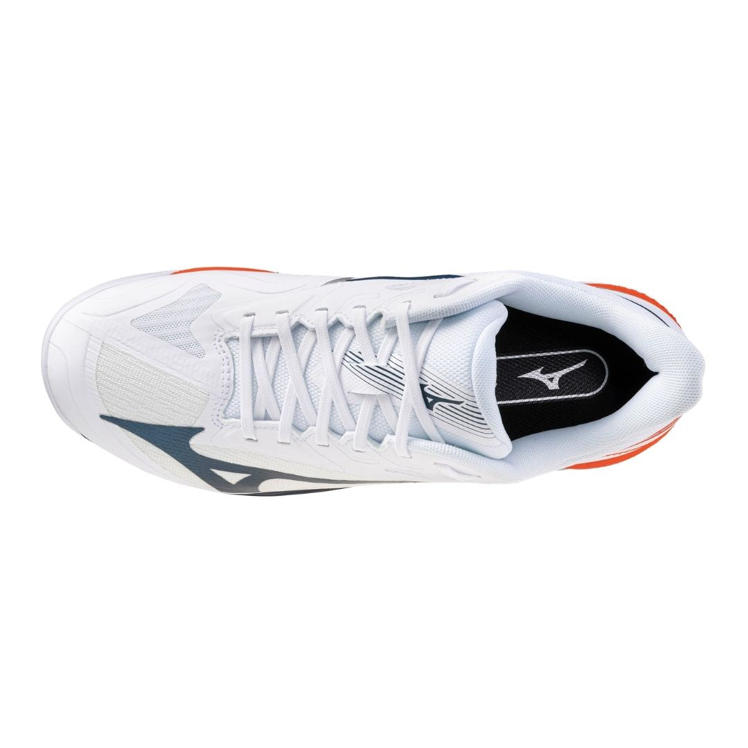 Chaussures Mizuno Wave Exceed Court CC (U) (White/Insignia Blue/Orange)