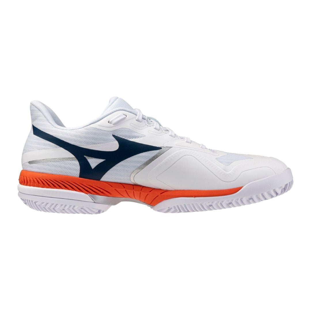Chaussures Mizuno Wave Exceed Court CC (U) (White/Insignia Blue/Orange)