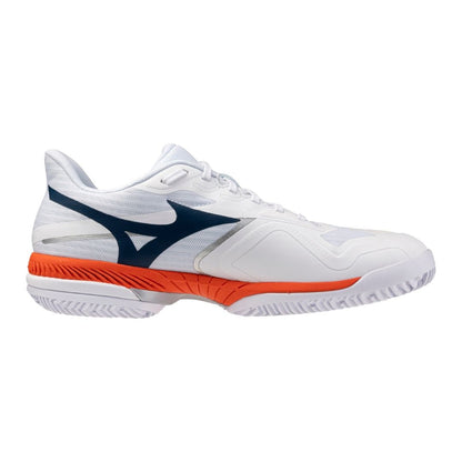 Chaussures Mizuno Wave Exceed Court CC (U) (White/Insignia Blue/Orange)