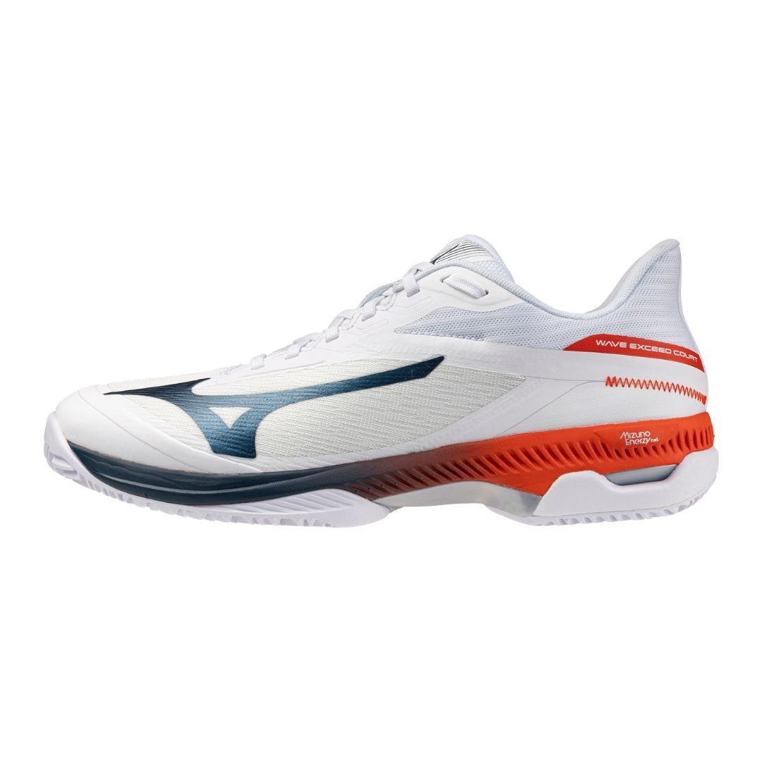 Chaussures Mizuno Wave Exceed Court CC (U) (White/Insignia Blue/Orange)