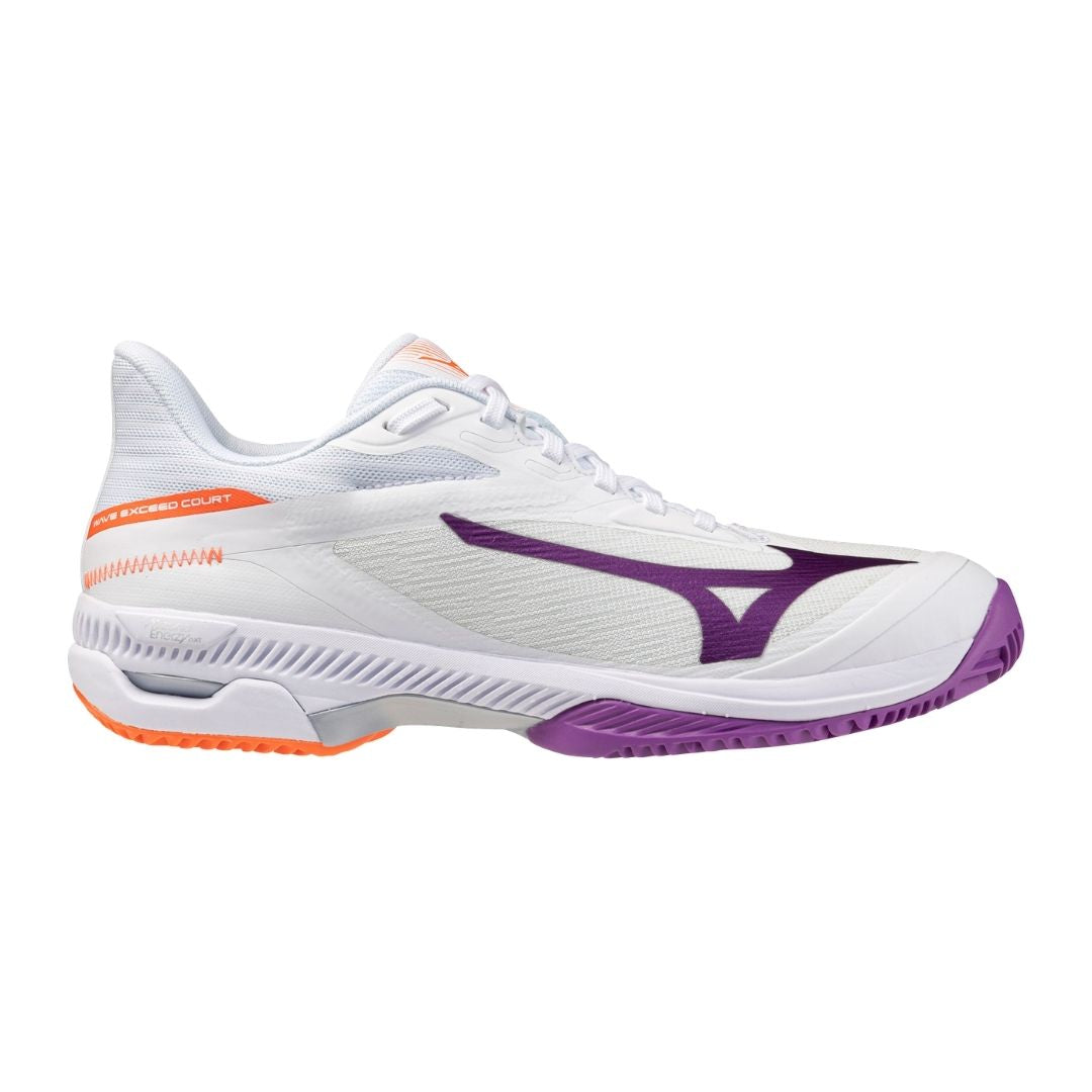 Chaussures Mizuno Wave Exceed Court CC (W) (White/Dahlia/Lava Orange)