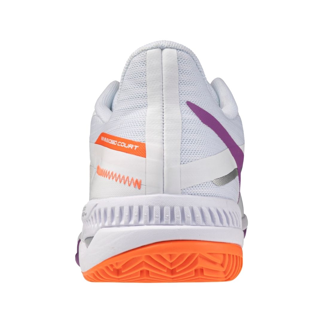 Chaussures Mizuno Wave Exceed Court CC (W) (White/Dahlia/Lava Orange)