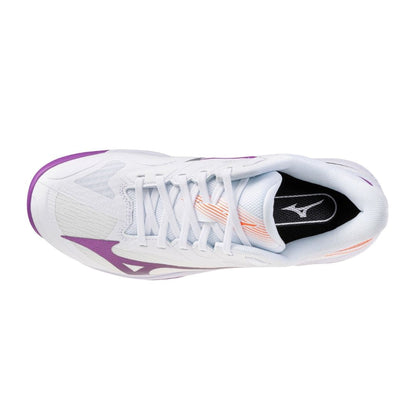 Chaussures Mizuno Wave Exceed Court CC (W) (White/Dahlia/Lava Orange)
