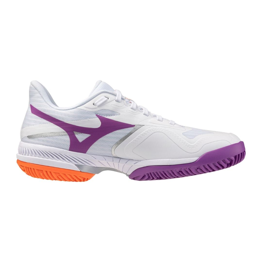 Chaussures Mizuno Wave Exceed Court CC (W) (White/Dahlia/Lava Orange)