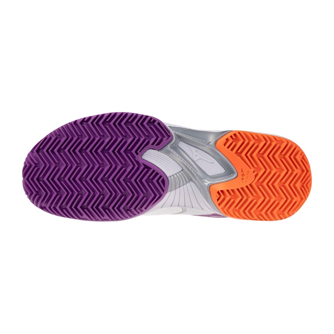 Chaussures Mizuno Wave Exceed Court CC (W) (White/Dahlia/Lava Orange)