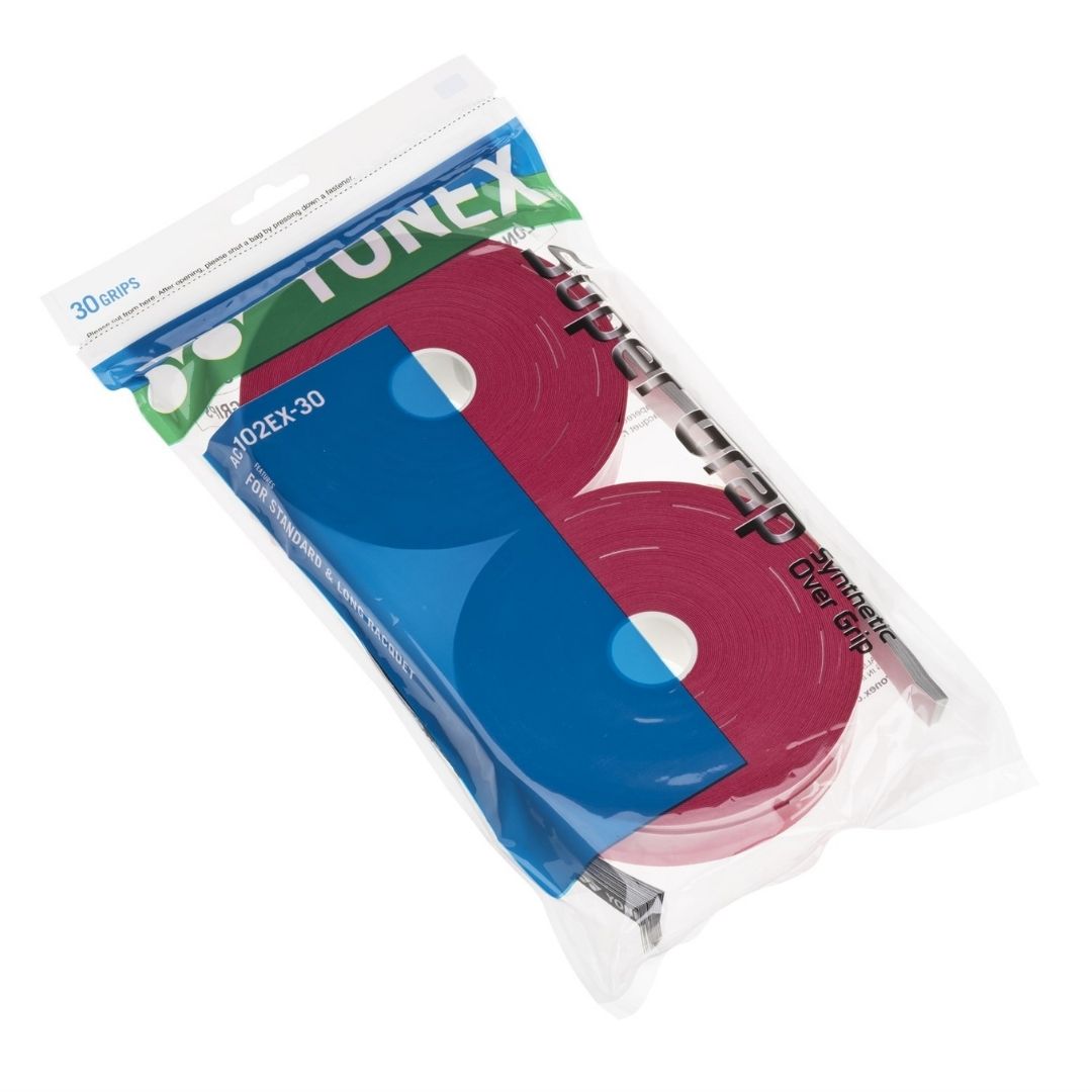 Surgrips Yonex Wet Super Grap (lot de 30, rouge vin)