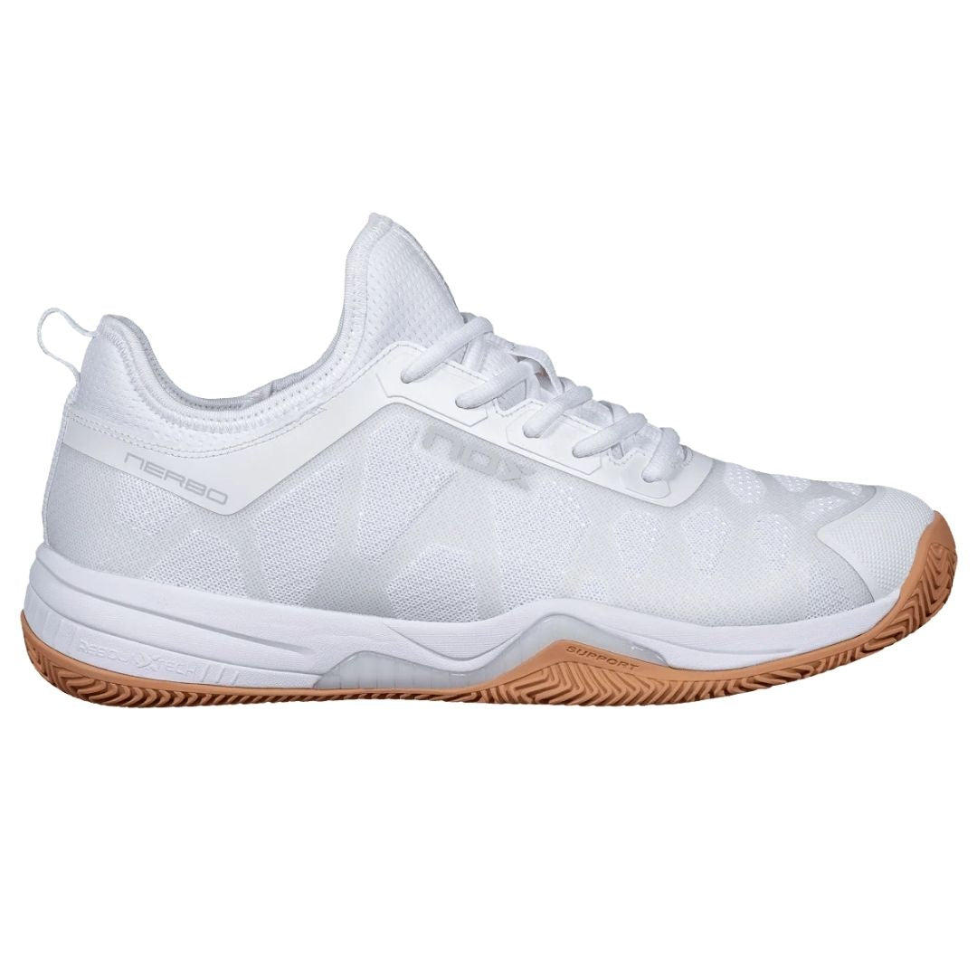 Chaussures de padel Nox Nerbo (blanc/semelle gomme)