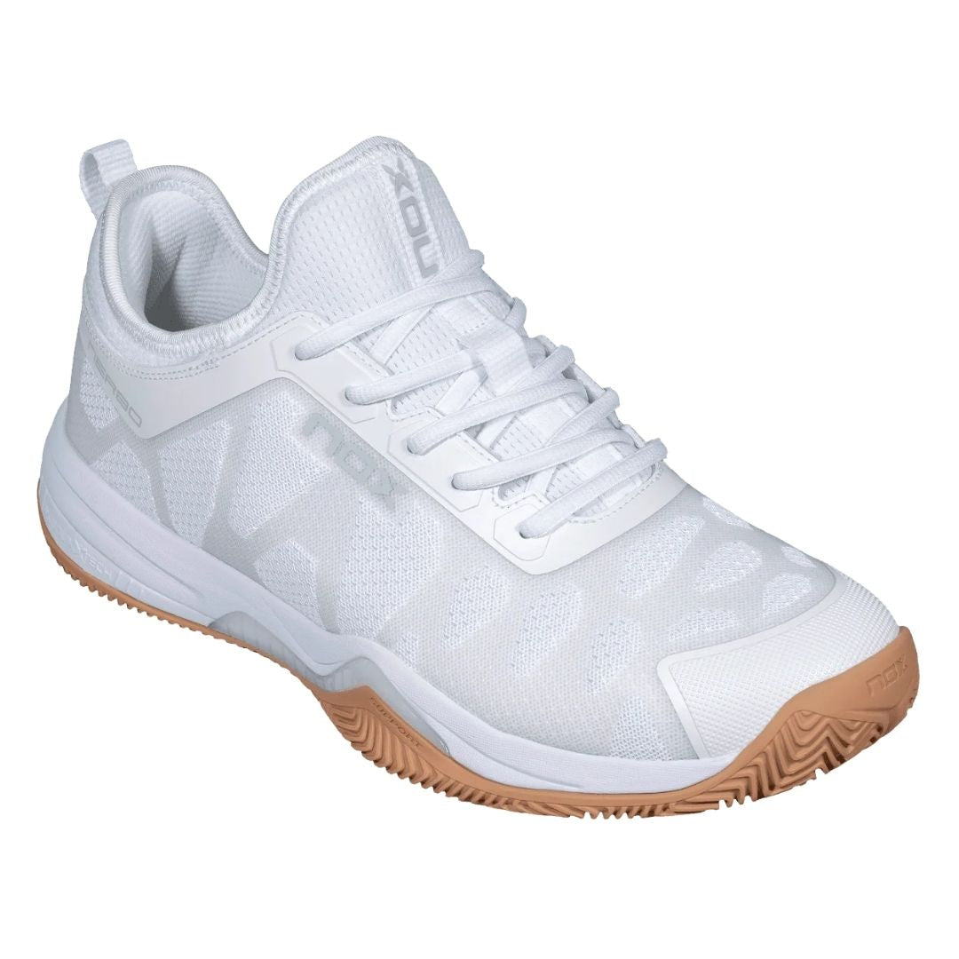 Chaussures de padel Nox Nerbo (blanc/semelle gomme)
