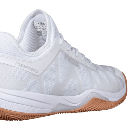Chaussures de padel Nox Nerbo (blanc/semelle gomme)