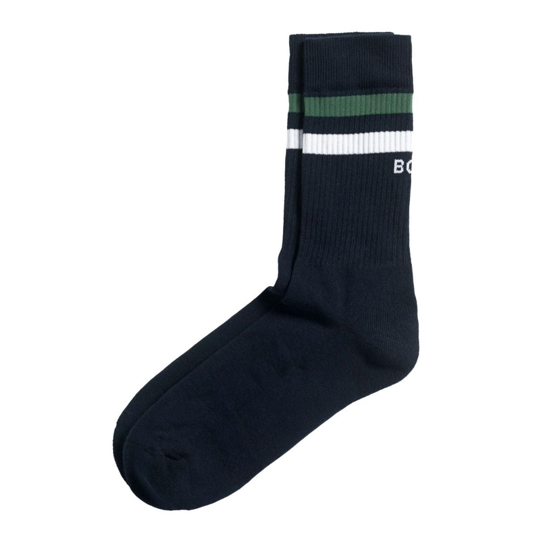 Chaussettes Björn Borg Classic Crew (lot de 3, White/Green/Navy Blue)
