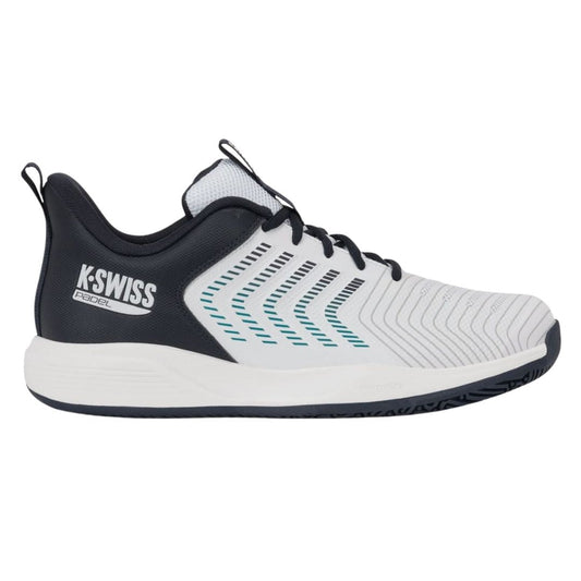 Chaussures de padel K-Swiss Ultrashot Light (White/Carbon/Baltic)