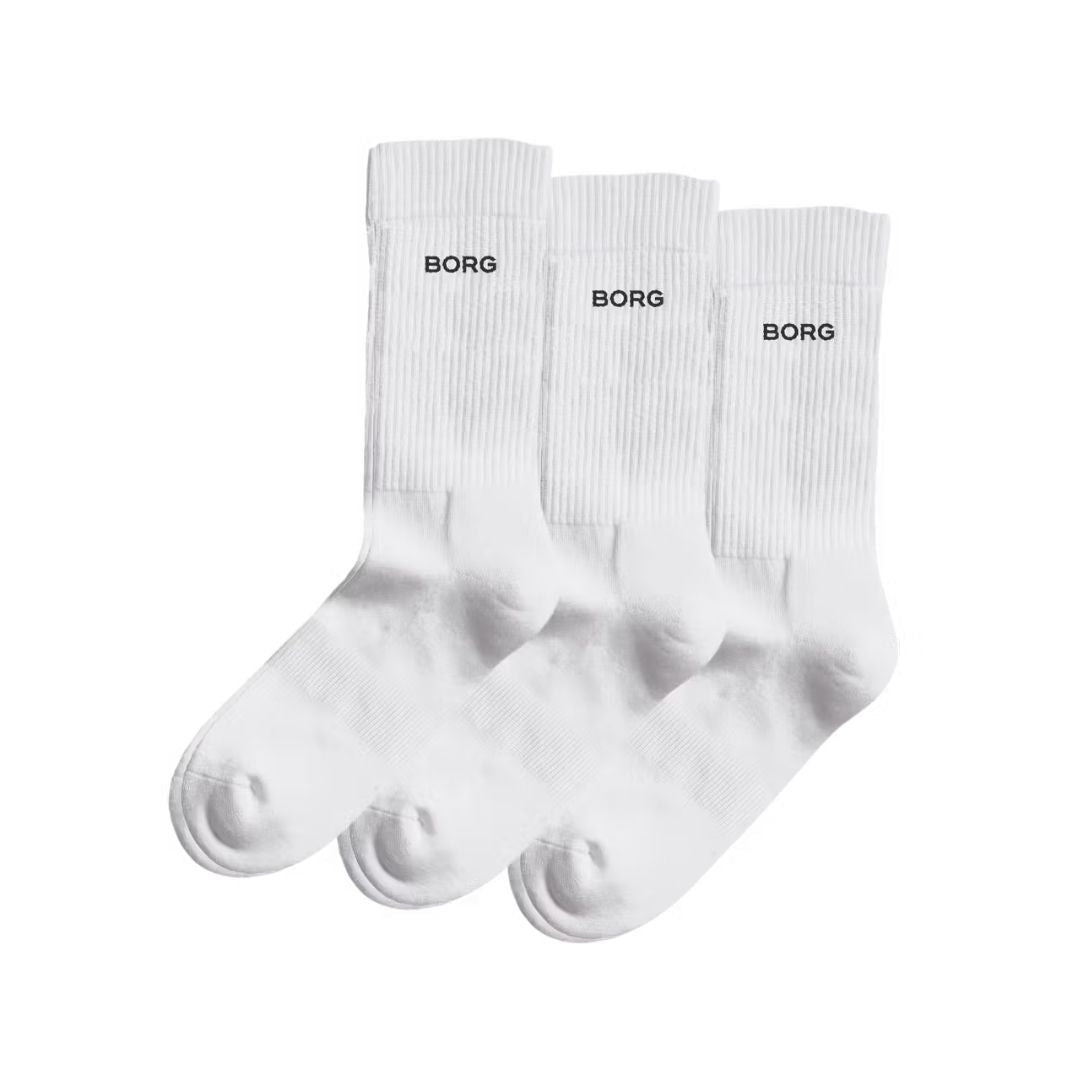 Chaussettes Björn Borg Essential Crew (lot de 3, blanc)