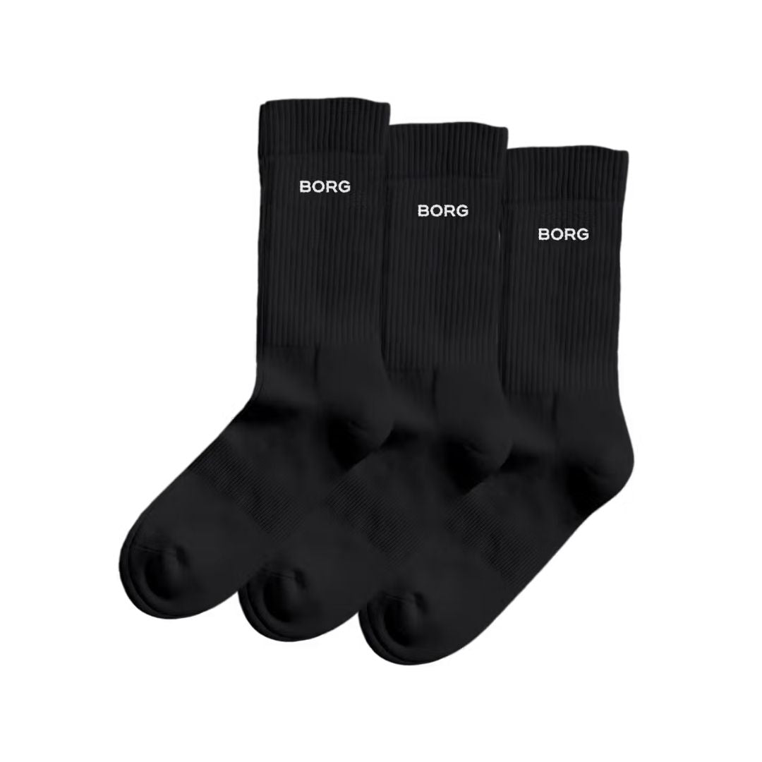 Chaussettes Björn Borg Essential Crew (lot de 3, noir)