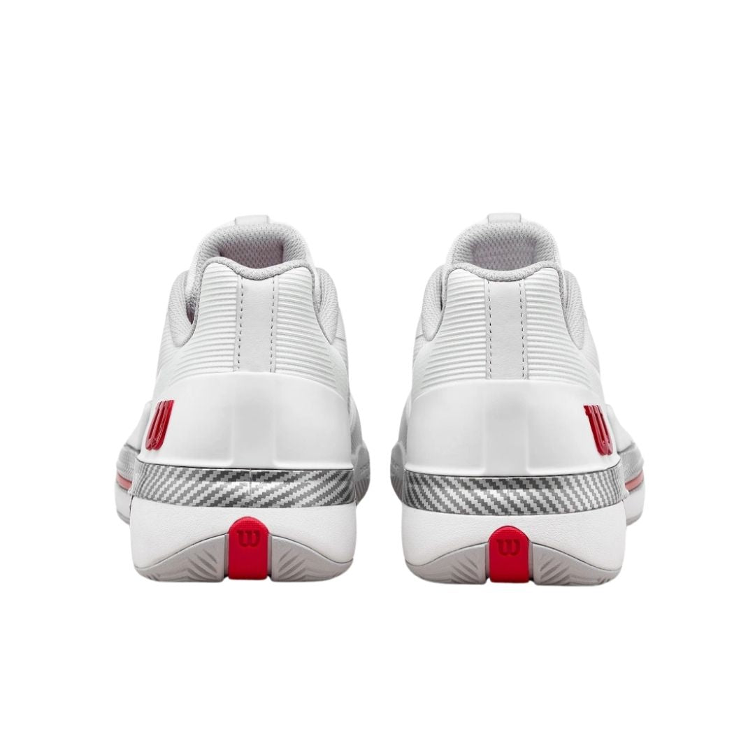 Chaussures de padel Wilson Rush Tour 5 CTC (Bright White/Wilson Red/Microchip)