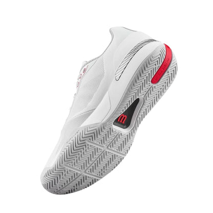 Chaussures de padel Wilson Rush Tour 5 CTC (Bright White/Wilson Red/Microchip)