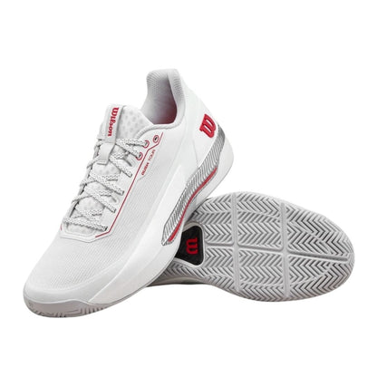 Chaussures de padel Wilson Rush Tour 5 CTC (Bright White/Wilson Red/Microchip)