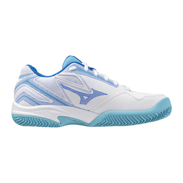 Chaussures Mizuno Break Shot 4 CC Femme (Blanc/Mugen Blue/River Blue)