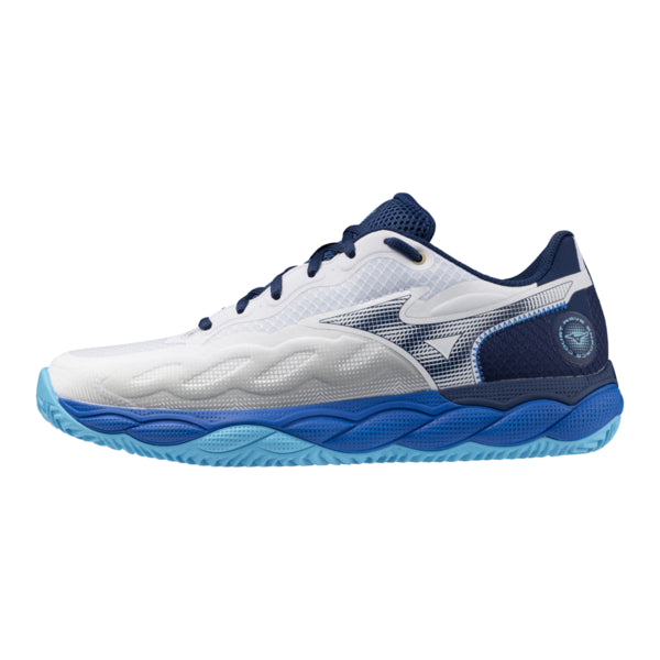 Chaussures Mizuno Wave Enforce Court CC (White/Estate Blue/River Blue)