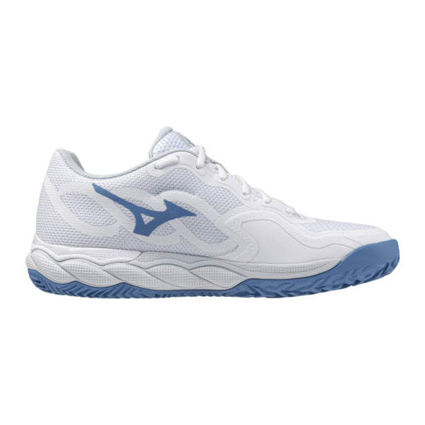 Chaussures Mizuno Wave Enforce Court CC Women (White/Parisian Blue/Plein Air)