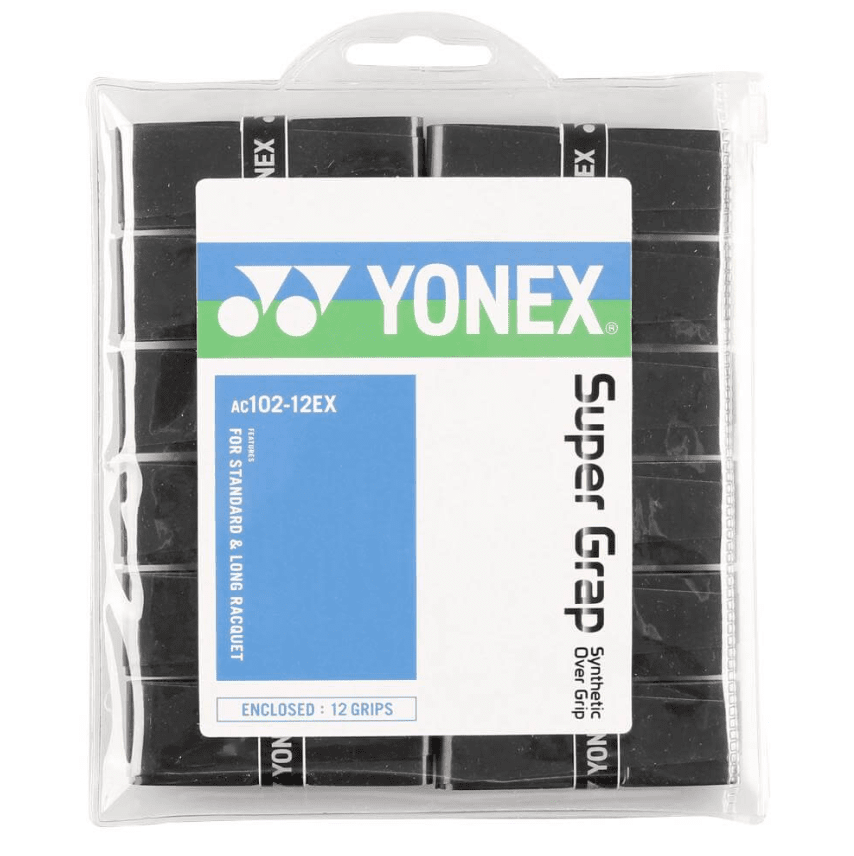 Grip Yonex Super Grap (Lot de 12, Noir)