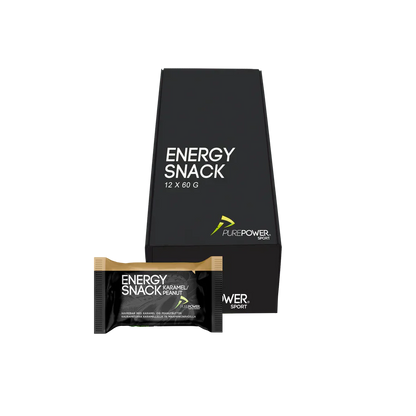 PurePower Energy Snack Saveur Cacahuète/Caramel (1 pièce de 60 grammes)
