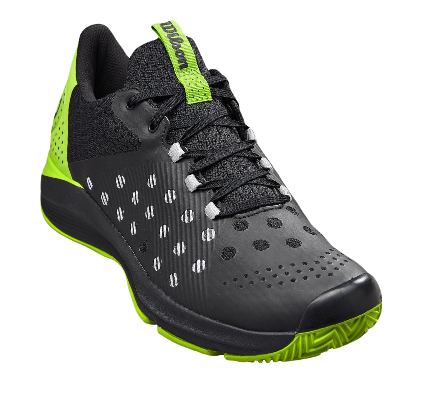 Chaussures de padel Wilson Hurakn (Noir/Vert jasmin) - Padellife.fr