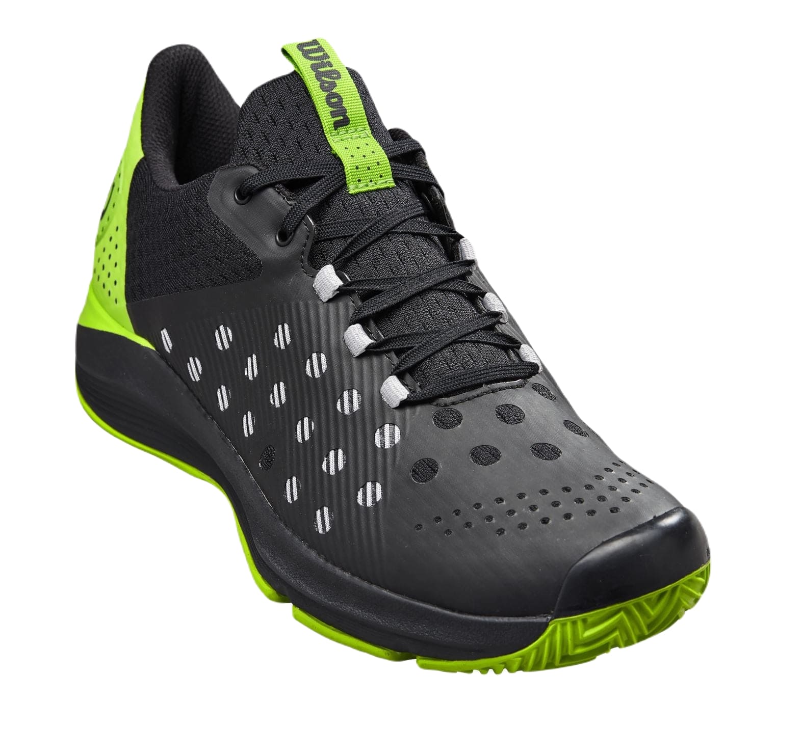 Chaussures de padel Wilson Hurakn (Noir/Vert jasmin) - Padellife.fr