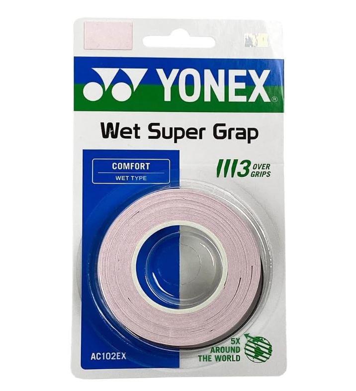 Surgrip Yonex Wet Super Grap (lot de 3, Mist Pink)