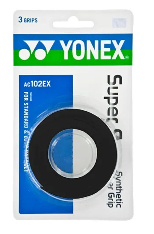 Surgrip Yonex Dry Super Grap badminton (lot de 3, noir)