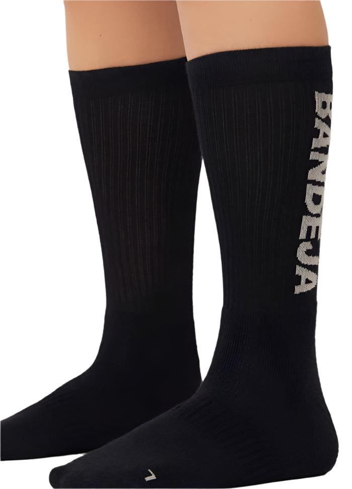 Chaussettes de padel Cuera Bandeja (Lot de 2, Noir/Sable)
