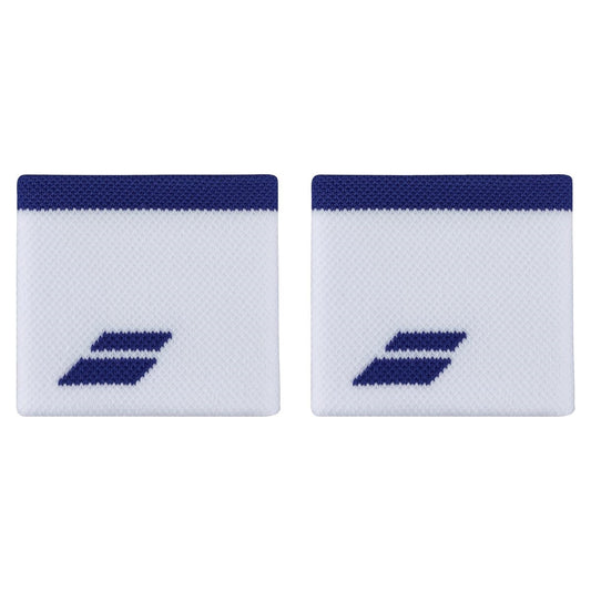 Poignets avec logo Babolat (lot de 2, blanc/bleu sodalite)
