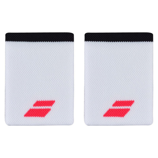 Poignets Babolat Logo Jumbo (lot de 2, blanc/rouge vif)