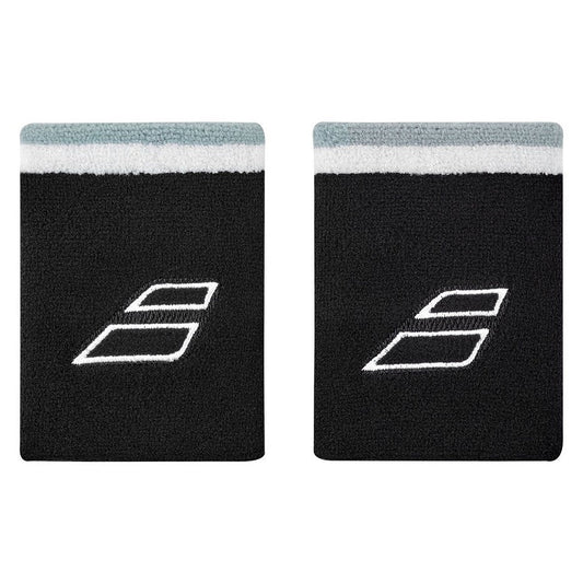 Poignets Babolat Terry Jumbo (Lot de 2, Noir/Blanc)