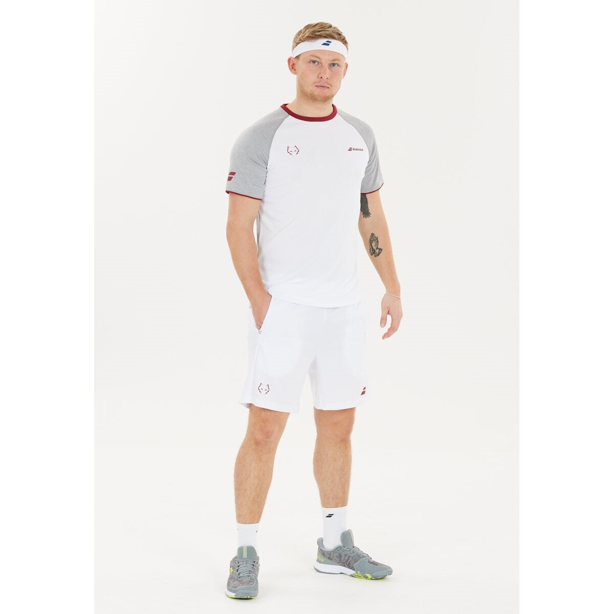 T-shirt Babolat Crew Neck Juan Lebron (White/White)