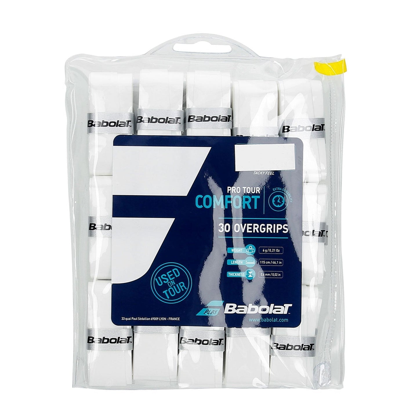 Overgrip Babolat Pro Tour (Blanc, pack de 30)