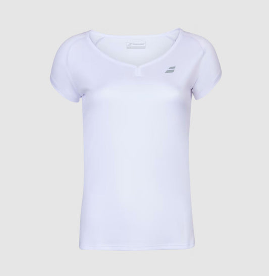 Haut Babolat Play Cap Sleeve pour femmes (Blanc)