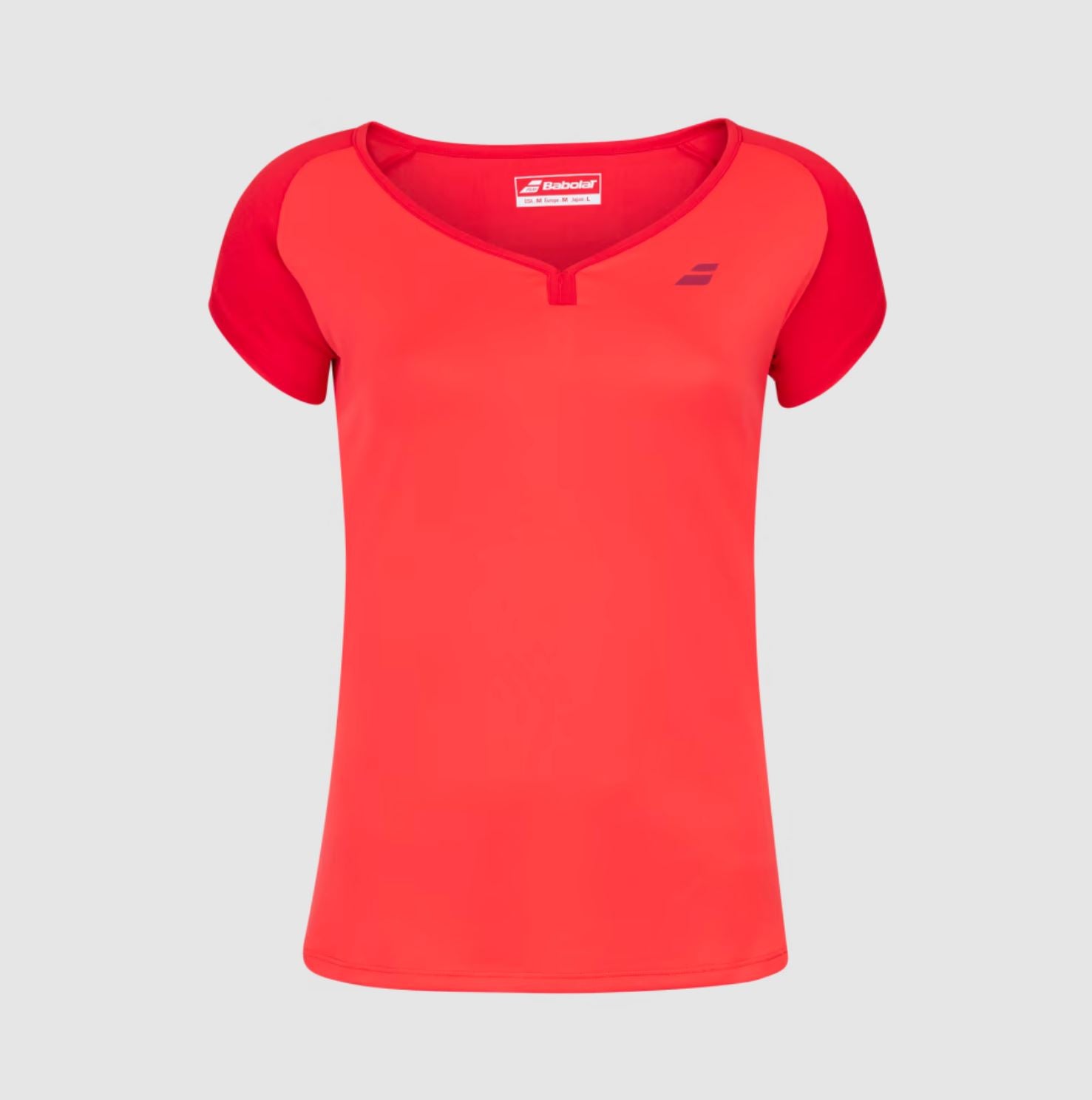 Haut Babolat Play Cap Sleeve pour femmes (Rouge)