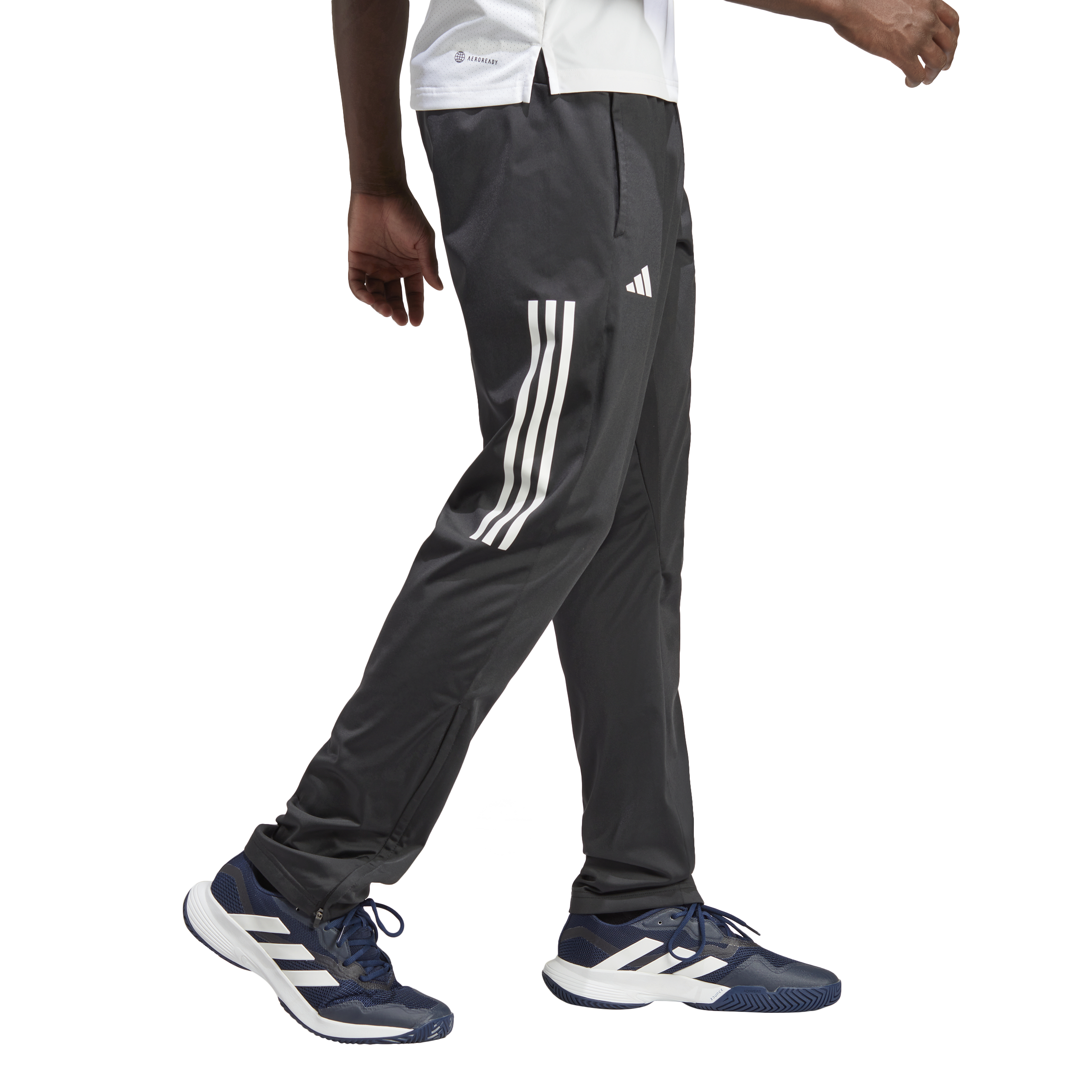 Pantalon tricoté à 3 bandes Adidas (Noir)