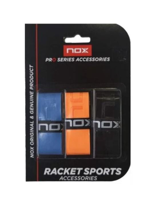 Overgrips Nox Pro (Bleu/ Orange/ Noir, Pack de 3)