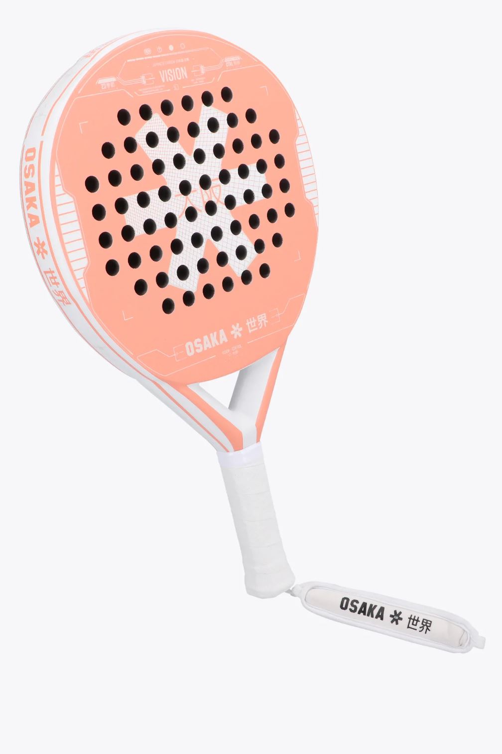 Raquette de padel Osaka Vision Control 2023 (Blanc/Pêche)